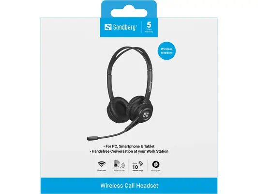 Sandberg 126-43 casque Sans fil Arceau Musique/Quotidien Bluetooth Noir - Casque Micro - visuel 5