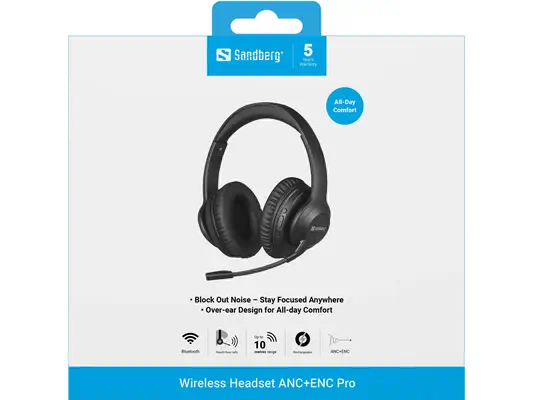 Sandberg 126-45 casque Sans fil Arceau Musique/Quotidien Bluetooth Noir - Casque Micro - visuel 9