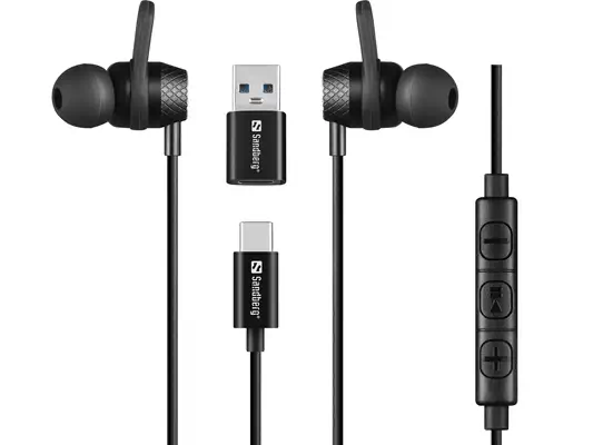 Sandberg USB-C/A In-Earset with Line-Mic - Casque Micro - visuel 1