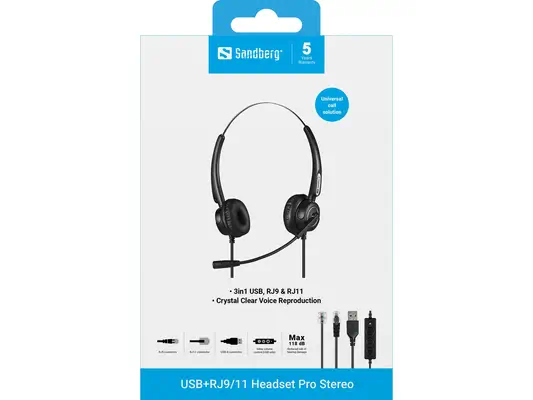 Sandberg 126-30 casque Avec fil Arceau Bureau/Centre d'appels USB Type-A Noir - Casque Micro - visuel 8