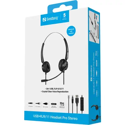 Sandberg 126-30 casque Avec fil Arceau Bureau/Centre d'appels USB Type-A Noir - Casque Micro - visuel 9