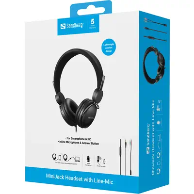 Sandberg 126-34 casque Avec fil Arceau Appels/Musique Noir - Casque Micro - visuel 8