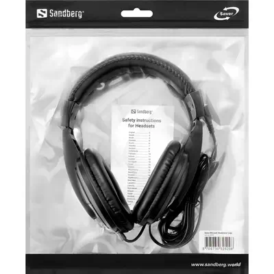 Sandberg 325-29 casque Casques Avec fil Arceau Appels/Musique Noir - Casque Micro - visuel 3