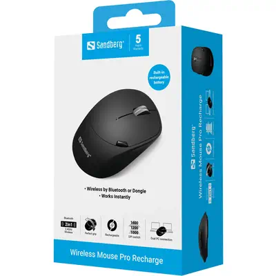 Sandberg 631-02 souris Bureau Droitier RF sans fil + Bluetooth 1600 DPI - Souris - visuel 7