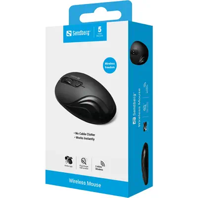 Sandberg 631-03 souris Bureau Gauche RF sans fil 1600 DPI - Souris - visuel 10