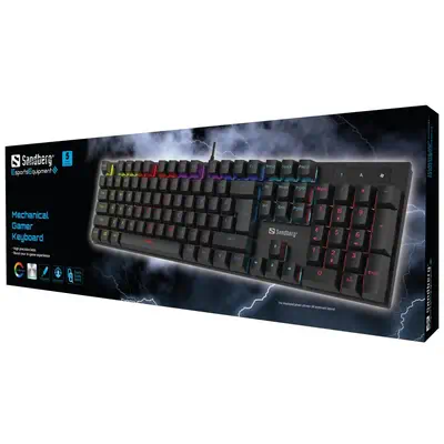 Sandberg 640-31 clavier Gaming USB QWERTZ Allemand Noir - Clavier - visuel 3