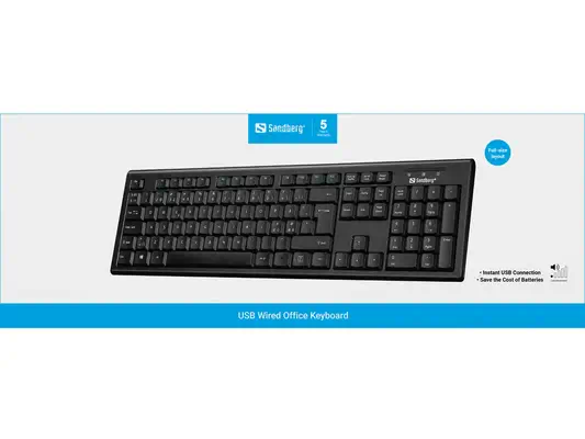 Sandberg USB Wired Office Keyboard Nord - Clavier - visuel 2