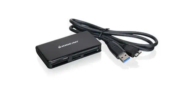 iogear GFR381 lecteur de carte mémoire USB 3.2 Gen 1 (3.1 Gen 1) Noir - Accessoire Stockage - visuel 1