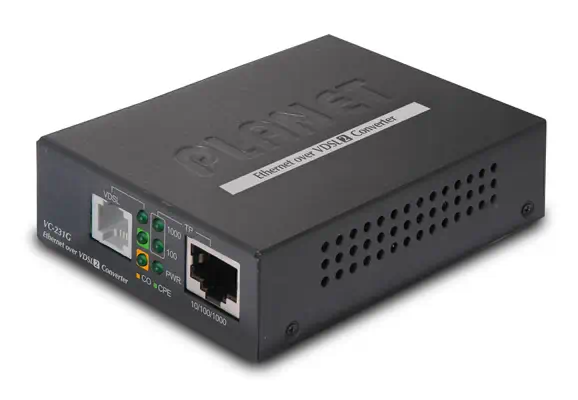PLANET VC-231G convertisseur de support réseau 1000 Mbit/s Noir - Accessoire Réseau - visuel 1