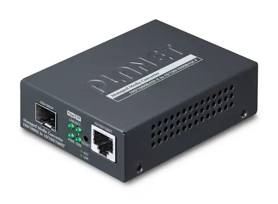PLANET Web/SNMP Man convertisseur de support réseau Noir - Accessoire Réseau - visuel 1