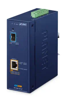 Achat responsable PLANET IXT-900-1X1UP convertisseur de support réseau 10000 Mbit/s Bleu