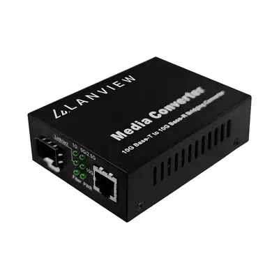 Lanview LVN-MED-SFP+-10GB-X convertisseur de support réseau Multimode Noir - Accessoire Réseau - visuel 1