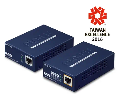 PLANET LRP-101U-KIT prolongateur réseau Émetteur et récepteur réseau Bleu 10, 100 Mbit/s - Accessoire Réseau - visuel 1