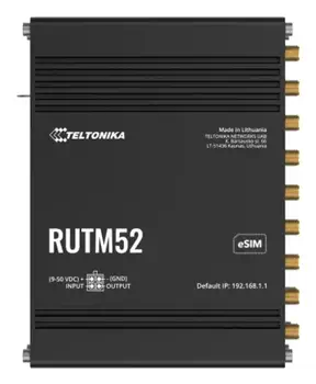 Achat responsable Teltonika RUTM52 routeur sans fil Gigabit Ethernet Bi-bande (2,4 GHz / 5 GHz) 5G Noir