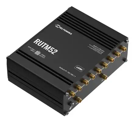 Teltonika RUTM52 routeur sans fil Gigabit Ethernet Bi-bande (2,4 GHz / 5 GHz) 5G Noir - Routeur - visuel 3