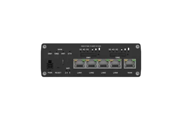 Teltonika RUTM52 routeur sans fil Gigabit Ethernet Bi-bande (2,4 GHz / 5 GHz) 5G Noir - Routeur - visuel 4