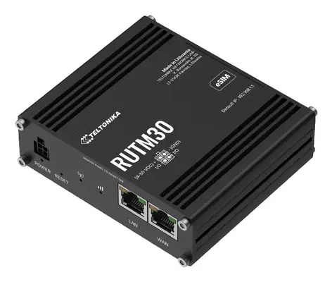 Teltonika RUTM30 routeur sans fil Gigabit Ethernet Dual-band (2.4 GHz / 6 GHz) 5G Noir - Routeur - visuel 2