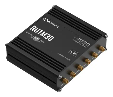 Teltonika RUTM30 routeur sans fil Gigabit Ethernet Dual-band (2.4 GHz / 6 GHz) 5G Noir - Routeur - visuel 3