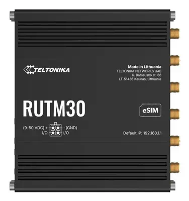 Teltonika RUTM30 routeur sans fil Gigabit Ethernet Dual-band (2.4 GHz / 6 GHz) 5G Noir - Routeur - visuel 1