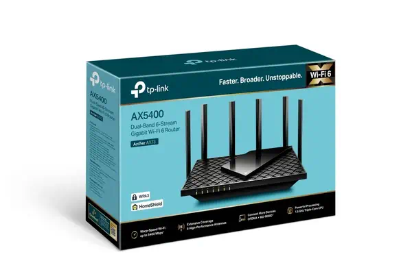 TP-Link Archer AX72 routeur sans fil Gigabit Ethernet Bi-bande (2,4 GHz / 5 GHz) Noir - Routeur - visuel 4