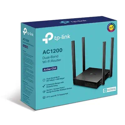 TP-Link Archer C54 routeur sans fil Fast Ethernet Bi-bande (2,4 GHz / 5 GHz) Noir - Routeur - visuel 4