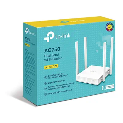 TP-Link ARCHER C24 routeur sans fil Fast Ethernet Bi-bande (2,4 GHz / 5 GHz) Blanc - Routeur - visuel 4