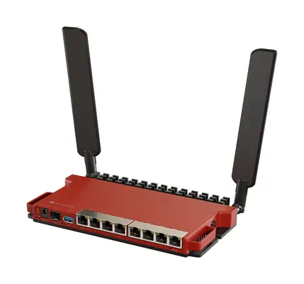 Mikrotik L009UiGS-2HaxD-IN routeur sans fil Gigabit Ethernet Monobande (2,4 GHz) Rouge - Routeur - visuel 3