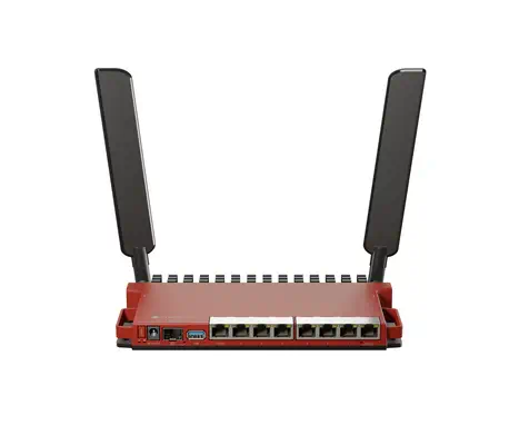 Mikrotik L009UiGS-2HaxD-IN routeur sans fil Gigabit Ethernet Monobande (2,4 GHz) Rouge - Routeur - visuel 1