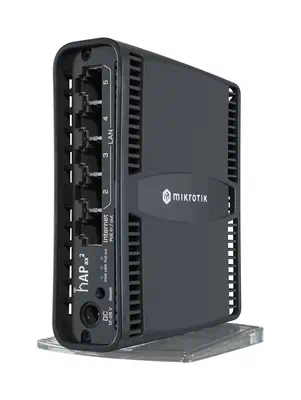 Mikrotik hAP ax2 routeur sans fil Gigabit Ethernet Bi-bande (2,4 GHz / 5 GHz) Noir - Routeur - visuel 2