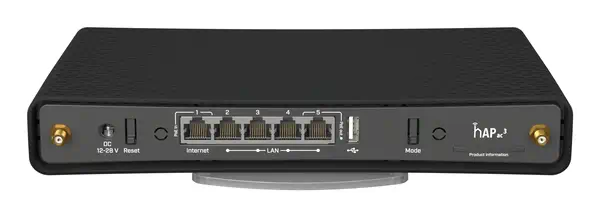 Mikrotik hAP ac³ routeur sans fil Gigabit Ethernet Bi-bande (2,4 GHz / 5 GHz) Noir - Routeur - visuel 5