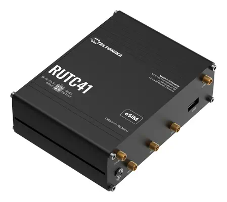 Teltonika RUTC41 routeur sans fil Gigabit Ethernet Bi-bande (2,4 GHz / 5 GHz) 5G Noir - Routeur - visuel 2