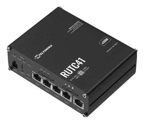 Teltonika RUTC41 routeur sans fil Gigabit Ethernet Bi-bande (2,4 GHz / 5 GHz) 5G Noir - Routeur - visuel 1