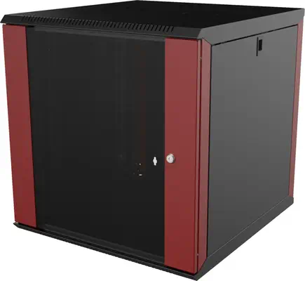 LOGON PROFESSIONAL RUC12U60BR étagère 12U Rack monté sur le mur Noir, Rouge - Rack et Armoire - visuel 1