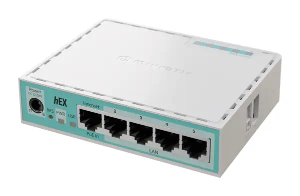 Mikrotik hEX Routeur connecté Gigabit Ethernet Blanc - visuel 1