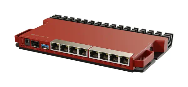 Mikrotik L009UiGS-RM Routeur connecté 2.5 Gigabit Ethernet, Gigabit Ethernet Rouge - visuel 3