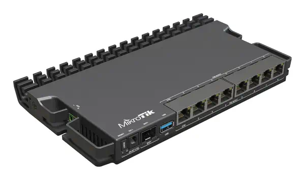 Mikrotik RB5009UPR+S+IN Routeur connecté 2.5 Gigabit Ethernet, Gigabit Ethernet Noir - visuel 1