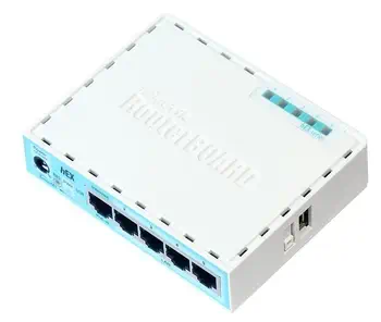 Livraison gratuite Mikrotik RB750GR3 Routeur connecté Gigabit Ethernet Turquoise, Blanc