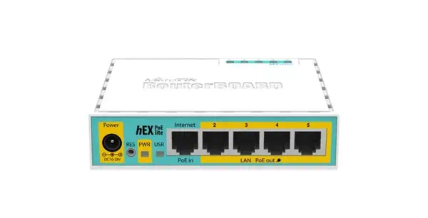 Mikrotik hEX PoE lite Routeur connecté Fast Ethernet Blanc - visuel 2