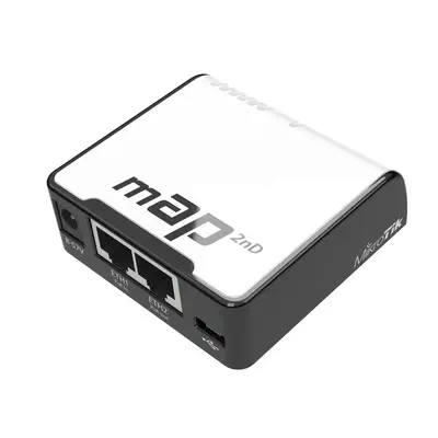 Mikrotik mAP Noir, Blanc Connexion Ethernet, supportant l'alimentation via ce port (PoE) - Borne Wifi - visuel 2