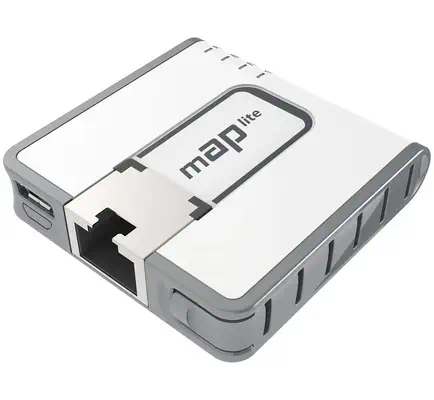 Mikrotik mAP lite Blanc Connexion Ethernet, supportant l'alimentation via ce port (PoE) - Borne Wifi - visuel 1