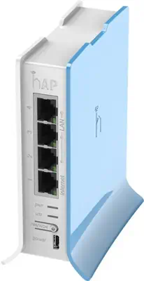 Mikrotik RB941-2ND-TC point d'accès réseaux locaux sans fil 300 Mbit/s Bleu, Blanc - Borne Wifi - visuel 3