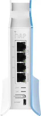 Mikrotik RB941-2ND-TC point d'accès réseaux locaux sans fil 300 Mbit/s Bleu, Blanc - Borne Wifi - visuel 2