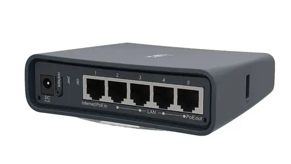 Mikrotik hAP ac lite tower Noir Connexion Ethernet, supportant l'alimentation via ce port (PoE) - Borne Wifi - visuel 5