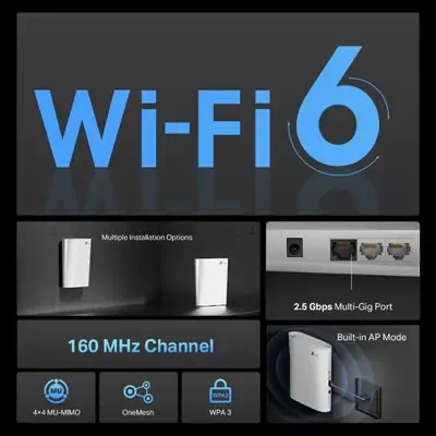 TP-Link AX6000 Mesh Wi-Fi 6 Blanc 1000, 2500 Mbit/s - Accessoire Réseau - visuel 4