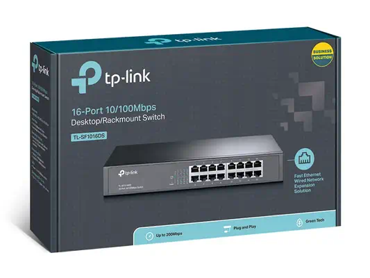 TP-Link TL-SF1016DS commutateur réseau Non-géré Fast Ethernet (10/100) 1U Noir - Switchs et Hubs - visuel 4