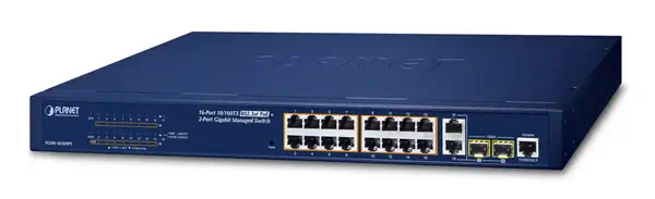 PLANET FGSW-1816HPS commutateur réseau Géré L2 Fast Ethernet (10/100) Connexion Ethernet, supportant - Switchs et Hubs - visuel 1