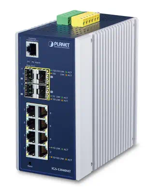 PLANET IGS-12040MT commutateur réseau Géré L2+ Gigabit Ethernet (10/100/1000) Bleu, Blanc - Switchs et Hubs - visuel 1