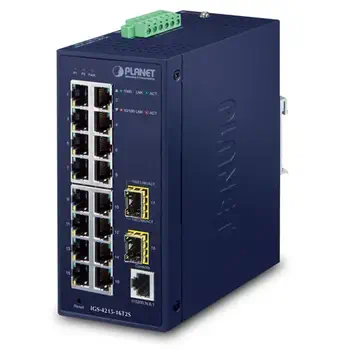 Meilleur prix PLANET IGS-4215-16T2S commutateur réseau Géré L2/L4 Gigabit Ethernet (10/100/1000) Bleu