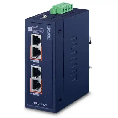 PLANET IPOE-270-12V commutateur réseau Connexion Ethernet, supportant l'alimentation via ce port (Po - Switchs et Hubs - visuel 1