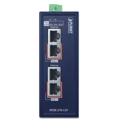 PLANET IPOE-270-12V commutateur réseau Connexion Ethernet, supportant l'alimentation via ce port (Po - Switchs et Hubs - visuel 2
